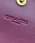 中古・古着 COACH (コーチ) ウィン ソフト ウォレット カラーブロック シグネチャー キャンバス ブラウン：9000円