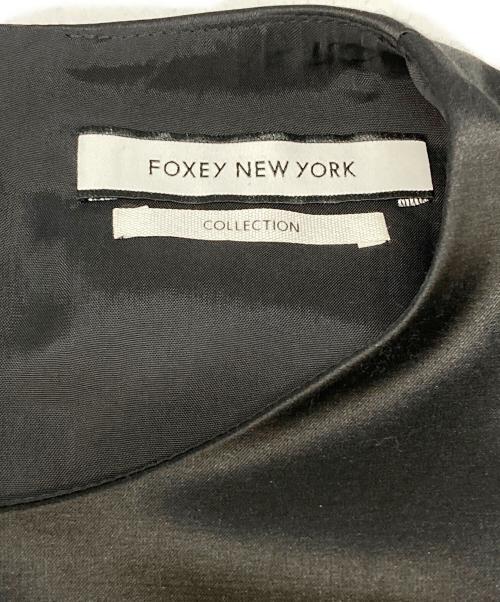 FOXEY NEWYORK（フォクシーニューヨーク）FOXEY NEWYORK (フォクシーニューヨーク) 異素材ワンピース ネイビー サイズ:Mの古着・服飾アイテム