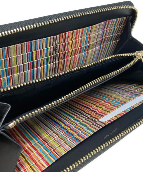 PAUL SMITH（ポールスミス）PAUL SMITH (ポールスミス) ラウンドファスナー長財布 ブラックの古着・服飾アイテム