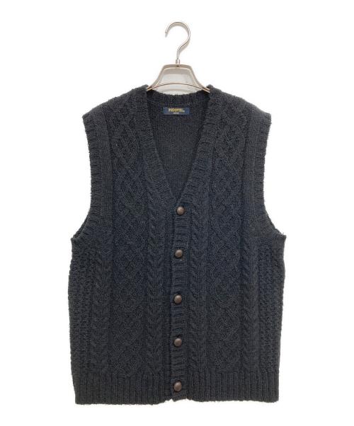 PHIGVEL（フィグベル）PHIGVEL (フィグベル) ニットベスト ブラック サイズ:不明の古着・服飾アイテム