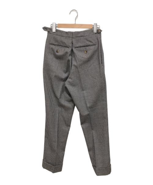 PT01（ピーティーゼロウーノ）PT01 (ピーティーゼロウーノ) 千鳥格子 2タックスラックス グレー サイズ:Mの古着・服飾アイテム