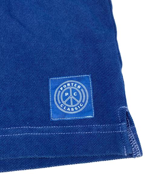 Porter Classic（ポータークラシック）Porter Classic (ポータークラシック) ワッペン付ポロシャツ ブルー サイズ:Sの古着・服飾アイテム