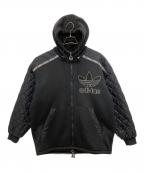 adidasアディダス）の古着「80-90sキルティングジャケット」｜ブラック