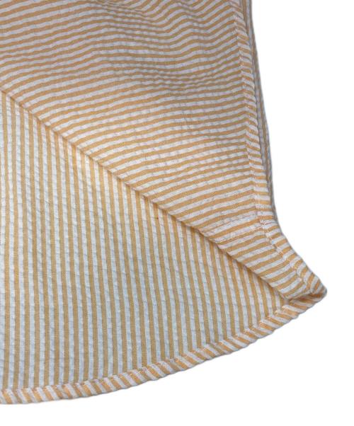 GEVACO（ゲバコ）GEVACO (ゲバコ) シアサッカーバンドカラー半袖シャツ オレンジ サイズ:L 未使用品の古着・服飾アイテム