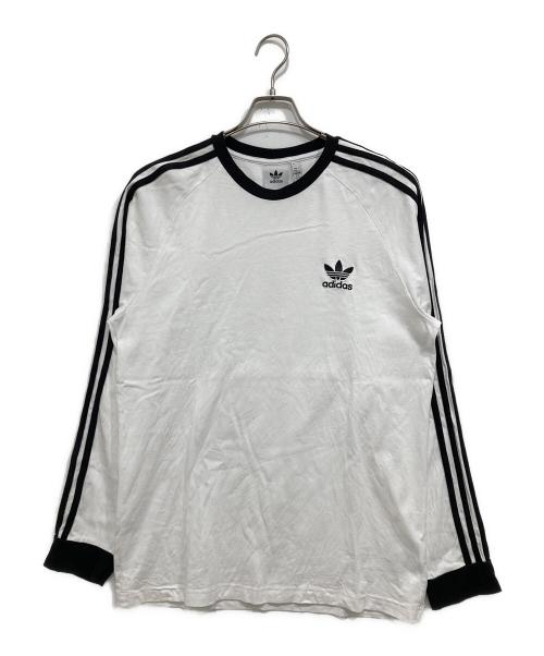 adidas Originals（アディダスオリジナル）adidas Originals (アディダスオリジナル) U 3ST LS TEE ホワイト×ブラック サイズ:2XLの古着・服飾アイテム