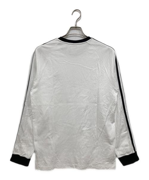 adidas Originals（アディダスオリジナル）adidas Originals (アディダスオリジナル) U 3ST LS TEE ホワイト×ブラック サイズ:2XLの古着・服飾アイテム