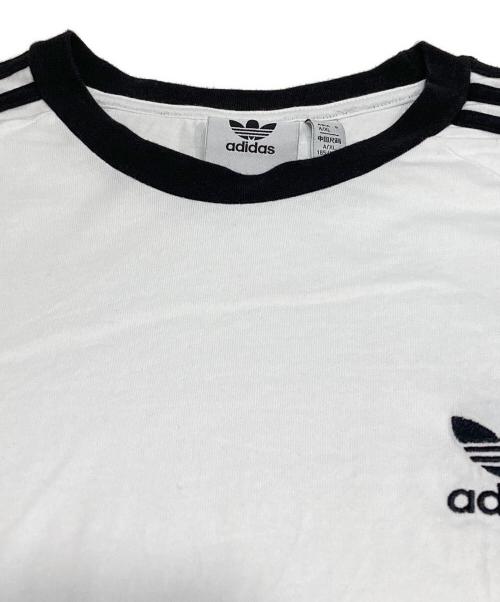 adidas Originals（アディダスオリジナル）adidas Originals (アディダスオリジナル) U 3ST LS TEE ホワイト×ブラック サイズ:2XLの古着・服飾アイテム