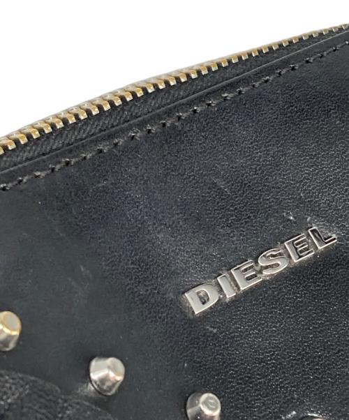 DIESEL（ディーゼル）DIESEL (ディーゼル) スタッズ×レザーチェーンショルダーバッグ ブラックの古着・服飾アイテム