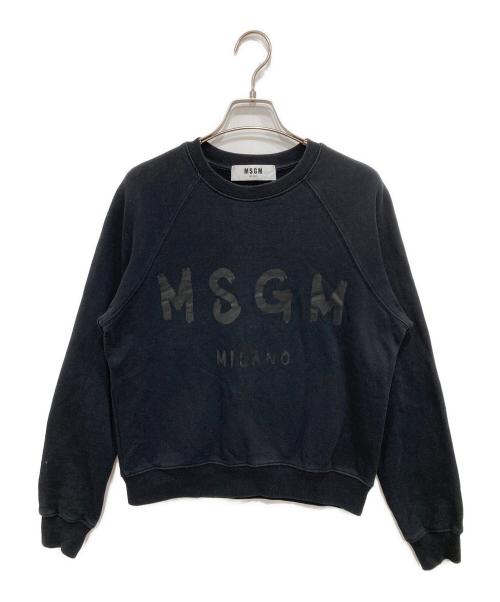 MSGM（エムエスジーエム）MSGM (エムエスジーエム) ロゴスウェット ブラック サイズ:Sの古着・服飾アイテム