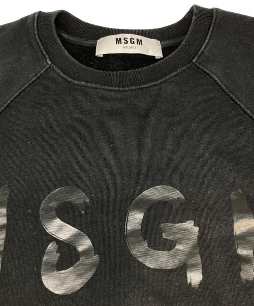 MSGM（エムエスジーエム）MSGM (エムエスジーエム) ロゴスウェット ブラック サイズ:Sの古着・服飾アイテム