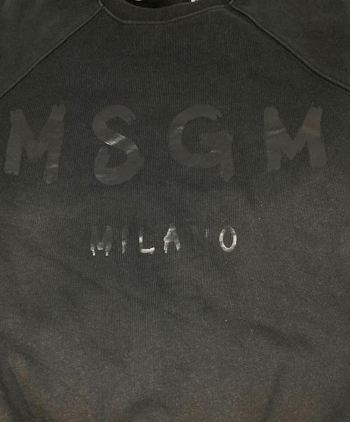 MSGM（エムエスジーエム）MSGM (エムエスジーエム) ロゴスウェット ブラック サイズ:Sの古着・服飾アイテム