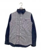FRED PERRYフレッドペリー）の古着「クレイジーギンガムチェックシャツ」｜ネイビー