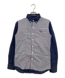 FRED PERRY（フレッドペリー）の古着「クレイジーギンガムチェックシャツ」｜ネイビー