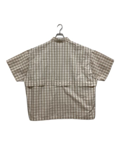 KEBOZ（ケボズ）KEBOZ (ケボズ) CHECK S/S BALL SHIRT ベージュ サイズ:XLの古着・服飾アイテム
