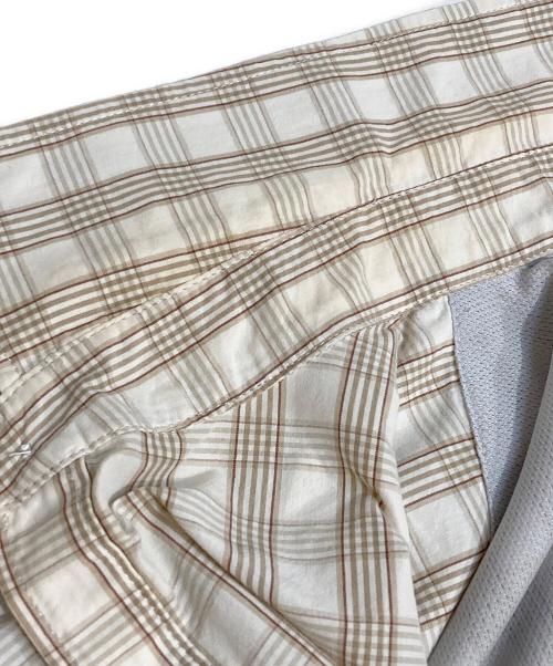 KEBOZ（ケボズ）KEBOZ (ケボズ) CHECK S/S BALL SHIRT ベージュ サイズ:XLの古着・服飾アイテム