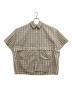 KEBOZ（ケボズ）の古着「CHECK S/S BALL SHIRT」｜ベージュ