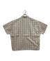 KEBOZ (ケボズ) CHECK S/S BALL SHIRT ベージュ サイズ:XL：5000円