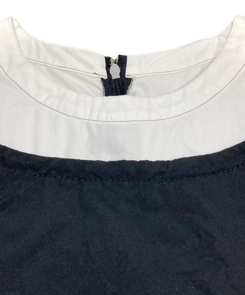 COMME des GARCONS（コムデギャルソン）COMME des GARCONS (コムデギャルソン) カットアウト半袖ワンピース ブラック×ホワイト サイズ:Sの古着・服飾アイテム