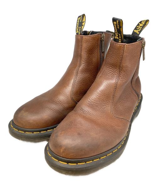 Dr.Martens（ドクターマーチン）Dr.Martens (ドクターマーチン) サイドジップブーツ ブラウン サイズ:27cmの古着・服飾アイテム