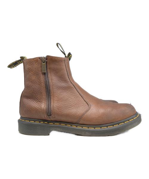 Dr.Martens（ドクターマーチン）Dr.Martens (ドクターマーチン) サイドジップブーツ ブラウン サイズ:27cmの古着・服飾アイテム