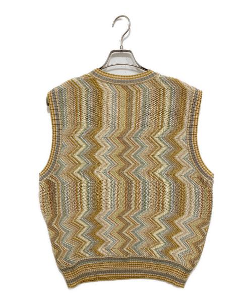 missoni（ミッソーニ）missoni (ミッソーニ) リネン混ニットベスト ベージュ サイズ:81(М)の古着・服飾アイテム