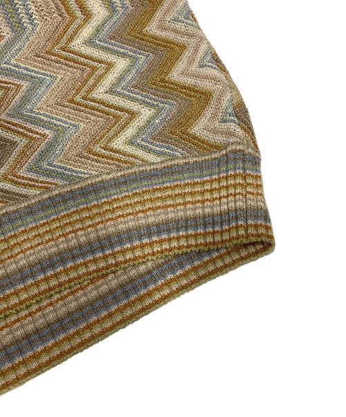 missoni（ミッソーニ）missoni (ミッソーニ) リネン混ニットベスト ベージュ サイズ:81(М)の古着・服飾アイテム