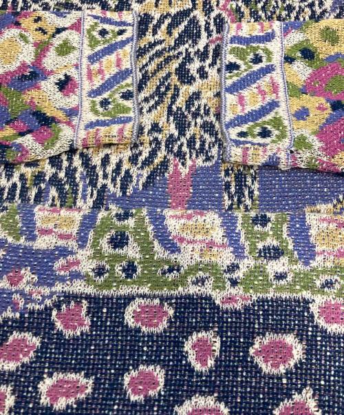 missoni（ミッソーニ）missoni (ミッソーニ) 総柄ニットワンピース パープル×ピンク サイズ:表記なしの古着・服飾アイテム