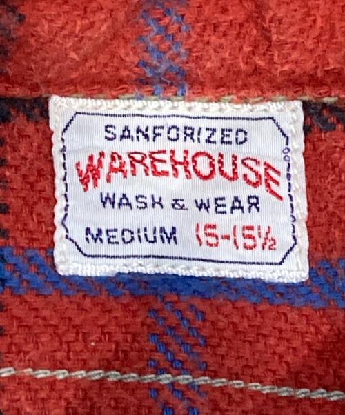 WAREHOUSE（ウエアハウス）WAREHOUSE (ウエアハウス) フランネルシャツ レッド サイズ:Mの古着・服飾アイテム
