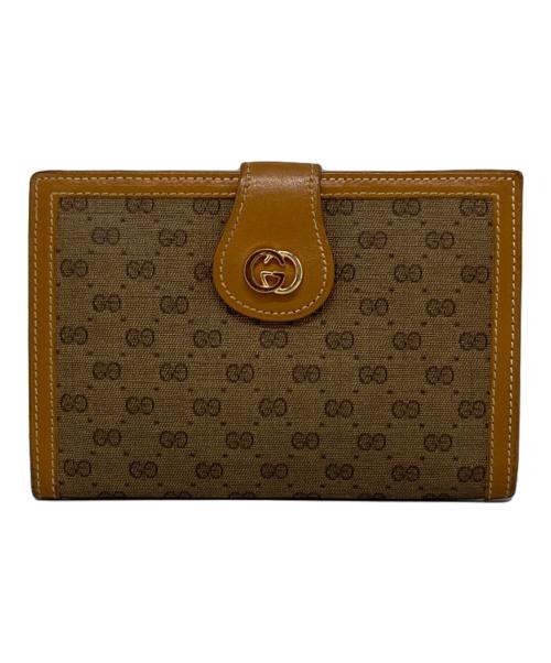 GUCCI（グッチ）GUCCI (グッチ) ヴィンテージ マイクロGG 二つ折り財布 ベージュの古着・服飾アイテム