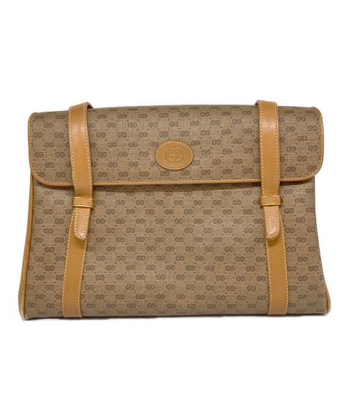 GUCCI（グッチ）GUCCI (グッチ) マイクロGG スプリーム PVCハンドバッグ ベージュの古着・服飾アイテム