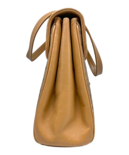 GUCCI（グッチ）GUCCI (グッチ) マイクロGG スプリーム PVCハンドバッグ ベージュの古着・服飾アイテム