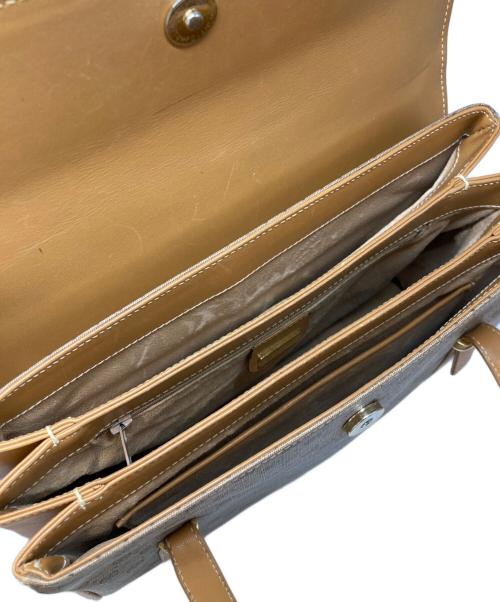GUCCI（グッチ）GUCCI (グッチ) マイクロGG スプリーム PVCハンドバッグ ベージュの古着・服飾アイテム