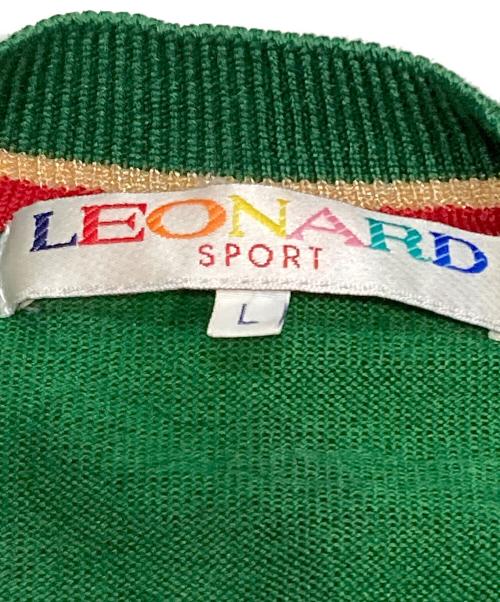 LEONARD SPORT（レオナール スポーツ）LEONARD SPORT (レオナール スポーツ) 総柄カーディガン グリーン サイズ:Lの古着・服飾アイテム