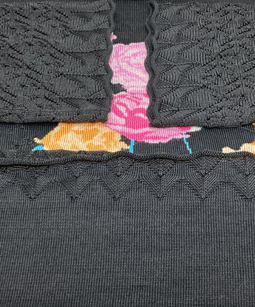 LEONARD（レオナール）LEONARD (レオナール) 花柄ニット ブラック サイズ:Mの古着・服飾アイテム