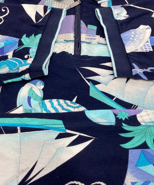 LEONARD SPORT（レオナール スポーツ）LEONARD SPORT (レオナール スポーツ) ハーフジップポロシャツ ネイビー サイズ:LLの古着・服飾アイテム