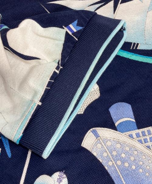 LEONARD SPORT（レオナール スポーツ）LEONARD SPORT (レオナール スポーツ) ハーフジップポロシャツ ネイビー サイズ:LLの古着・服飾アイテム