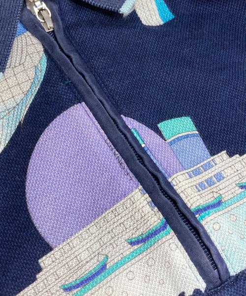 LEONARD SPORT（レオナール スポーツ）LEONARD SPORT (レオナール スポーツ) ハーフジップポロシャツ ネイビー サイズ:LLの古着・服飾アイテム