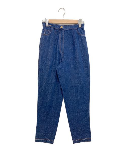 LEONARD（レオナール）LEONARD (レオナール) シルクネップパンツ インディゴ サイズ:66cm(W26)の古着・服飾アイテム