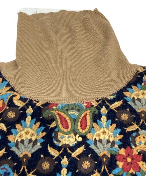 leonard homme（レオナール オム）leonard homme (レオナール オム) シルク＆カシミヤ混 総柄タートルネックニット ベージュ サイズ:Lの古着・服飾アイテム