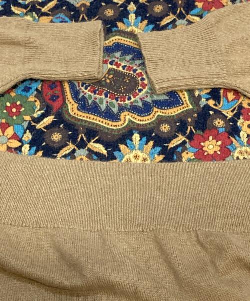 leonard homme（レオナール オム）leonard homme (レオナール オム) シルク＆カシミヤ混 総柄タートルネックニット ベージュ サイズ:Lの古着・服飾アイテム