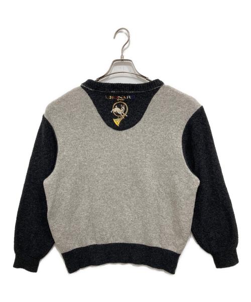 LEONARD SPORT（レオナール スポーツ）LEONARD SPORT (レオナール スポーツ) 刺繍ニット グレー サイズ:不明の古着・服飾アイテム