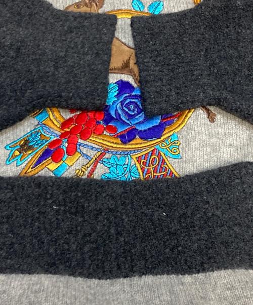 LEONARD SPORT（レオナール スポーツ）LEONARD SPORT (レオナール スポーツ) 刺繍ニット グレー サイズ:不明の古着・服飾アイテム