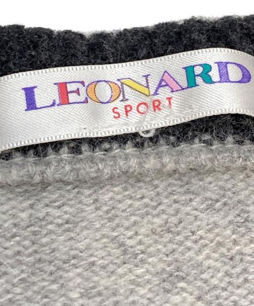 LEONARD SPORT（レオナール スポーツ）LEONARD SPORT (レオナール スポーツ) 刺繍ニット グレー サイズ:不明の古着・服飾アイテム