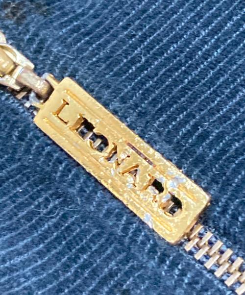 LEONARD SPORT（レオナール スポーツ）LEONARD SPORT (レオナール スポーツ) 裏地レオパード柄 ジップベスト ブラック サイズ:Lの古着・服飾アイテム