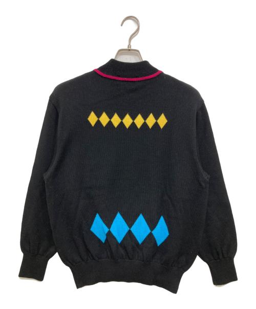 LEONARD SPORT（レオナール スポーツ）LEONARD SPORT (レオナール スポーツ) ワッペン刺繍ニット ブラック サイズ:Lの古着・服飾アイテム