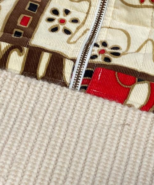 LEONARD SPORT（レオナール スポーツ）LEONARD SPORT (レオナール スポーツ) ノルディック柄切替 ニットベスト アイボリー×レッド サイズ:Lの古着・服飾アイテム