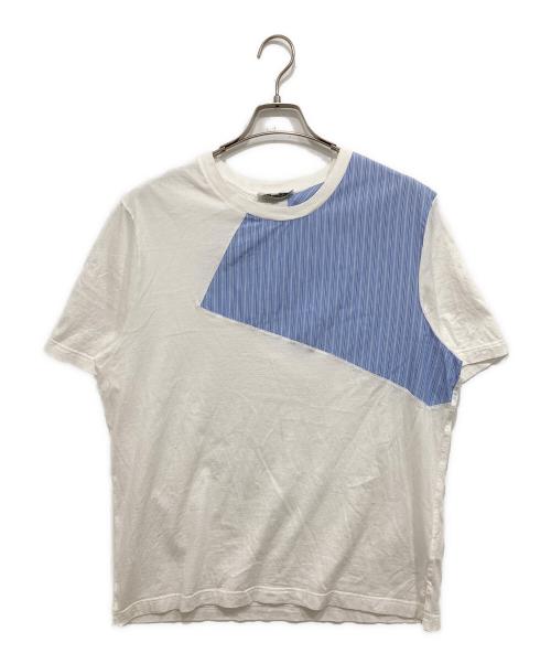 HERMES（エルメス）HERMES (エルメス) シーアイランドコットン ストライプTシャツ ホワイト サイズ:Lの古着・服飾アイテム