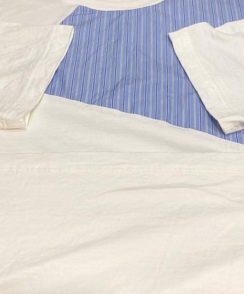 HERMES（エルメス）HERMES (エルメス) シーアイランドコットン ストライプTシャツ ホワイト サイズ:Lの古着・服飾アイテム