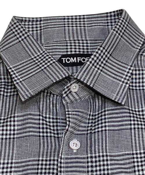 TOM FORD（トムフォード）TOM FORD (トムフォード) チェックシャツ グレー サイズ:42|16 1/2の古着・服飾アイテム
