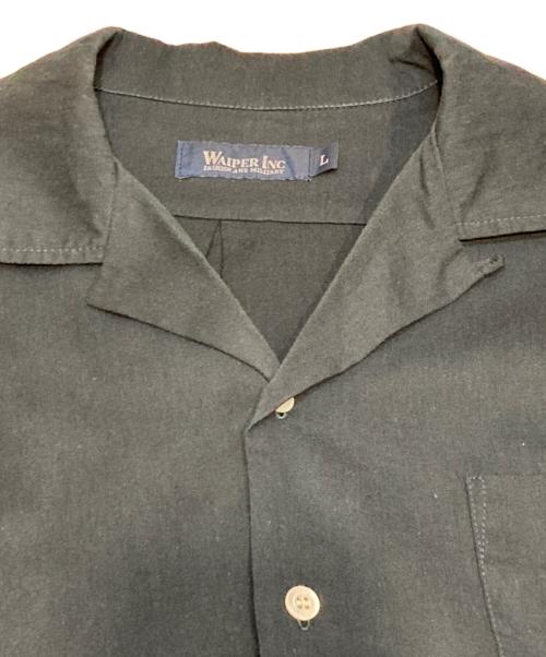 WAIPER INC（ワイパーインク）WAIPER INC (ワイパーインク) オープンカラーシャツ ブラック サイズ:Lの古着・服飾アイテム